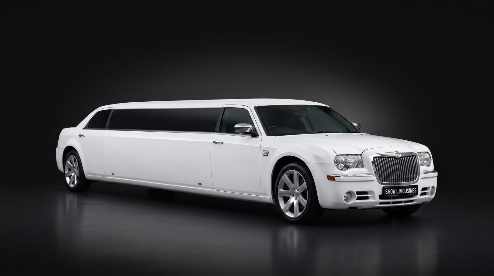 White Chrysler Super Stretch limousine
