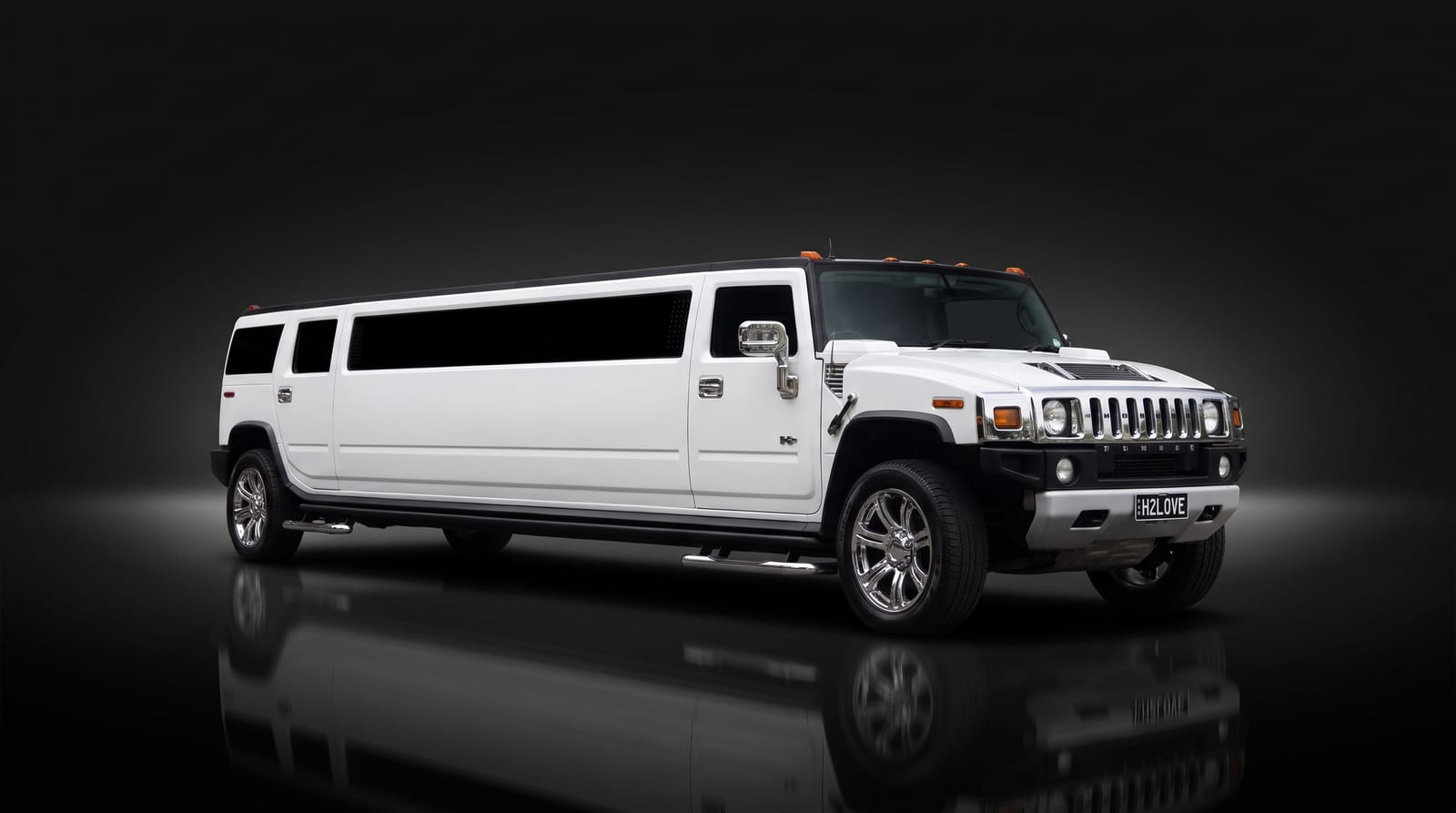 Green Hummer H2 Stretch limousine